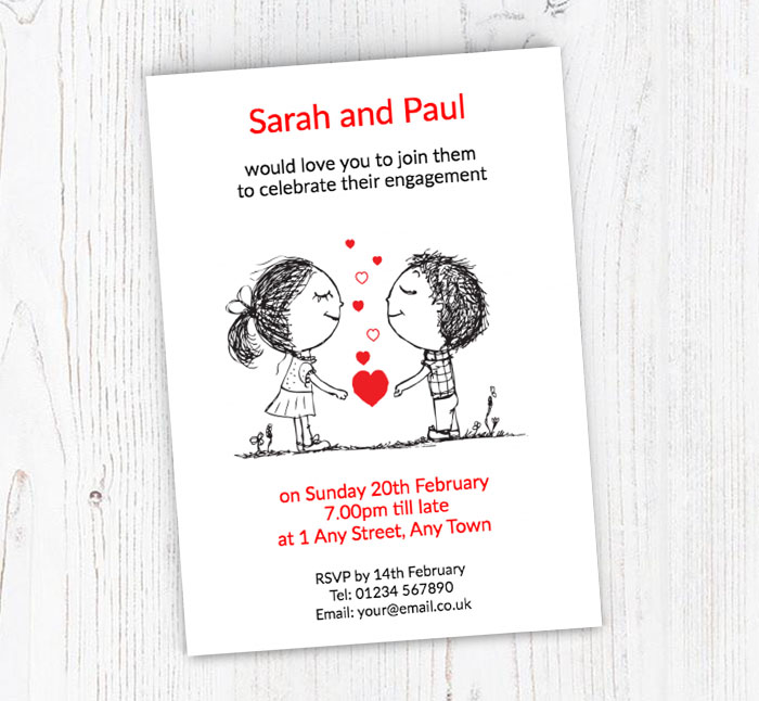 couple in love invitations