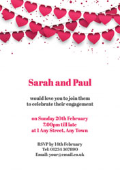 string of hearts invitations