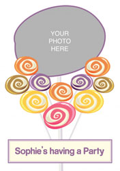 lollipops photo upload invitations