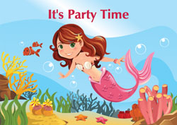 mermaid party invitations