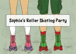 roller skating party invitations