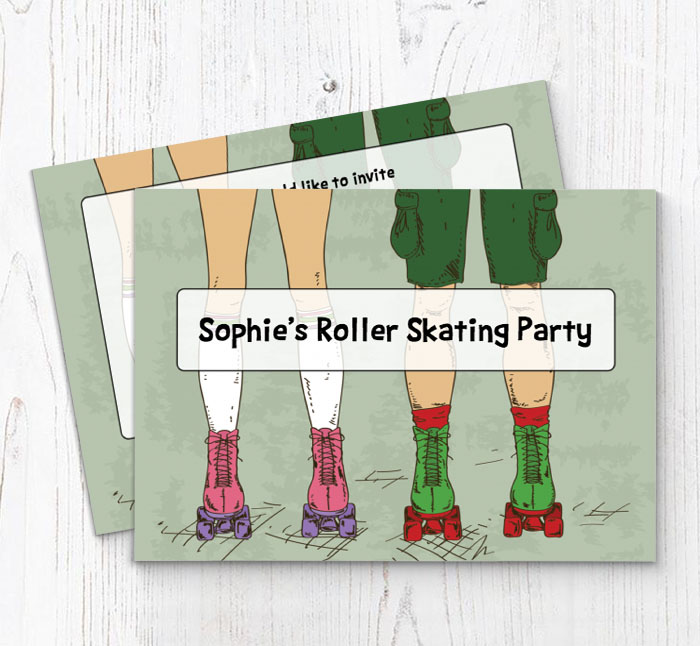 roller skating party invitations