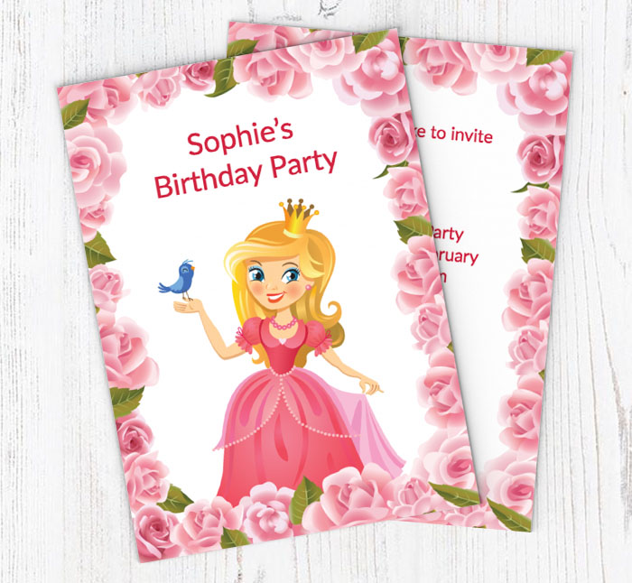 princess party invitations