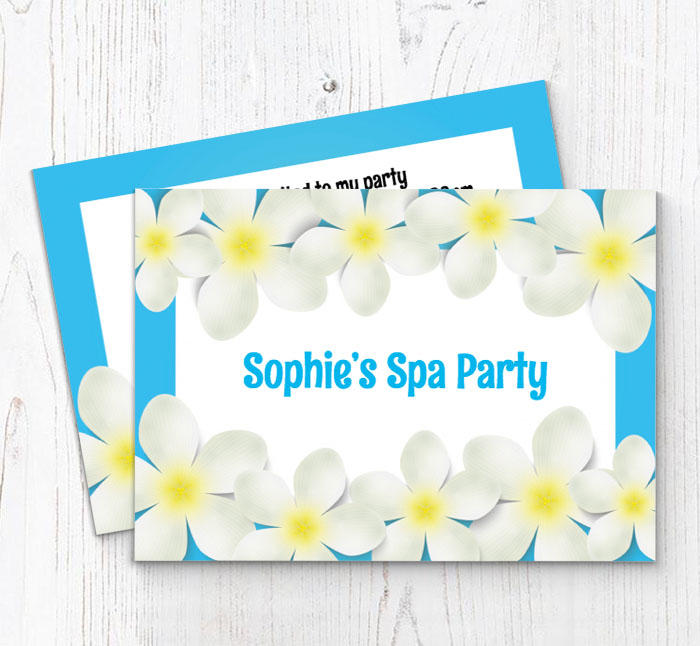 spa party invitations