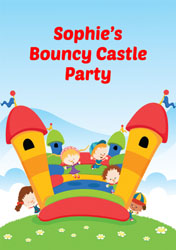 bouncy castle party invitations