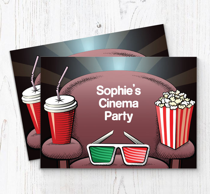 movie chair party invitations