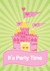 princess castle party invitations