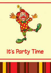 clown party invitations