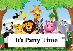 zoo party invitations