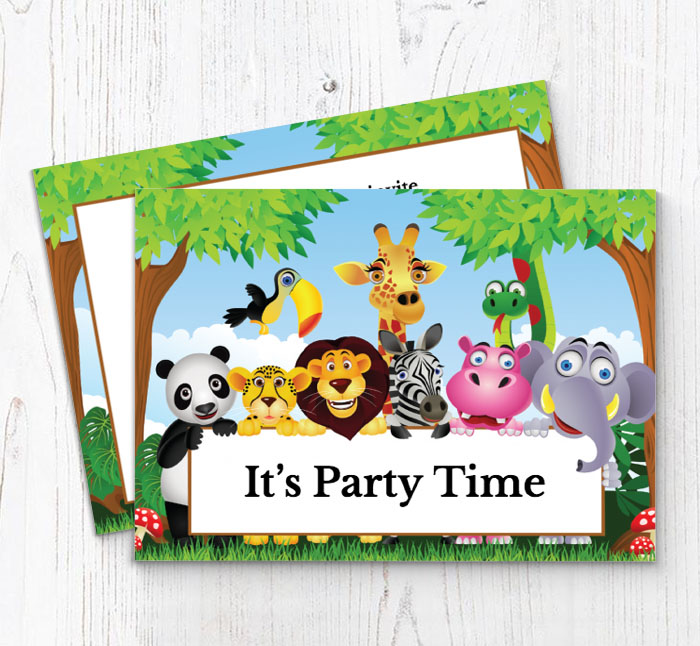 zoo party invitations