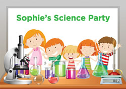 childrens science invitations