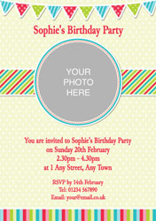 bunting photo upload invitations