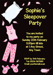 sleepover party invitations