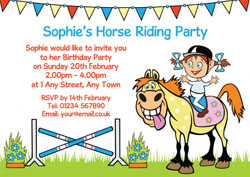 girls horse riding invitations