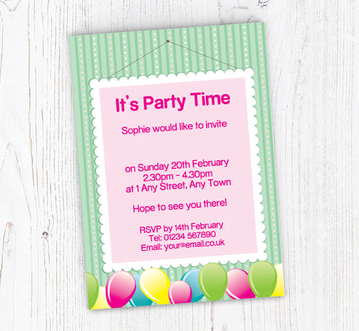 party frame invitations