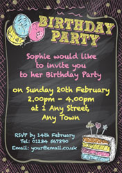 chalkboard party invitations