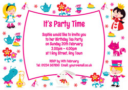 alice in wonderland party invitations