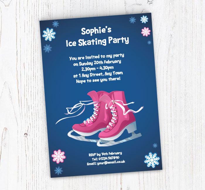 ice skating party invitations