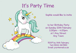 magical unicorn party invitations