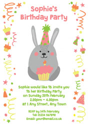 rabbit party invitations