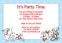 101 dalmatians party invitations