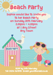 beach hut party invitations