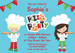 childrens pizza party invitations