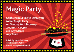 magician party invitations