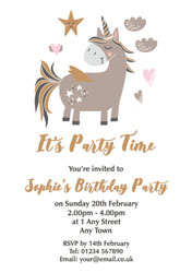 unicorn birthday invitations