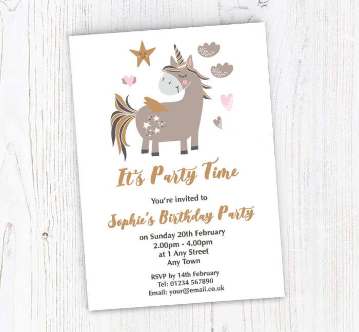 unicorn birthday invitations