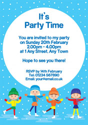 ice skating friends invitations