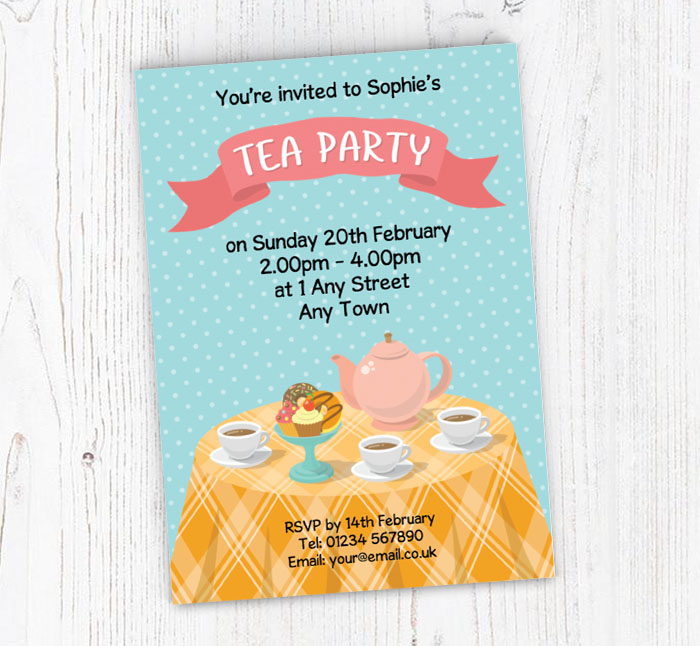 afternoon tea party invitations