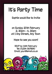 monsters party invitations