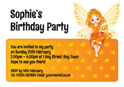 cute fairy party invitations