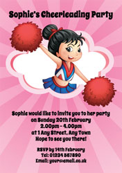 cheerleading party invitations