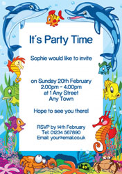 sea border party invitations