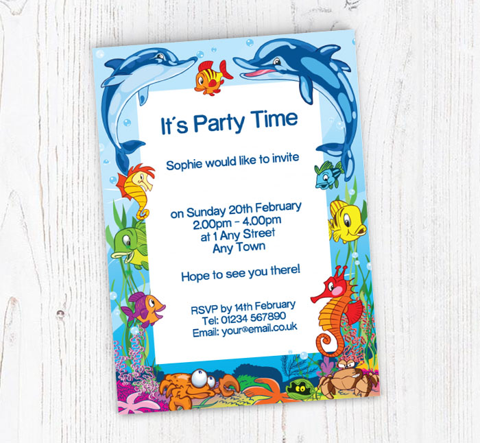 sea border party invitations