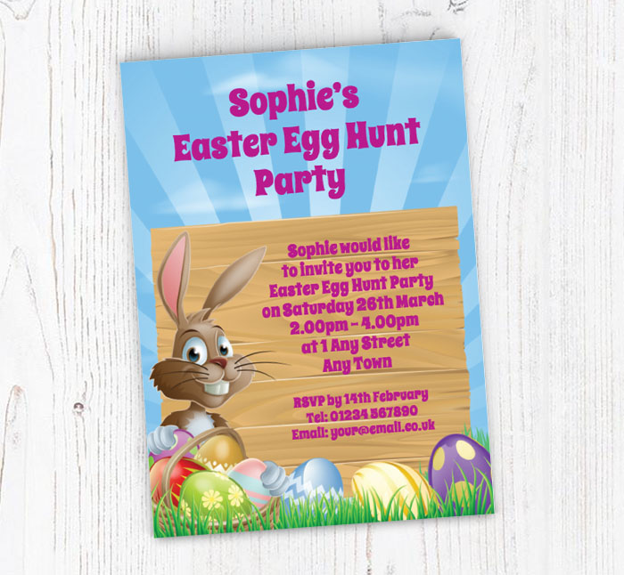 easter bunny party invitations