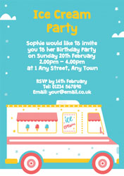 ice cream van invitations