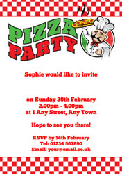 pizza party invitations