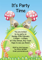 toadstools party invitations