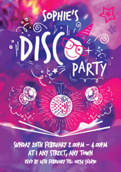 pink disco party invitations