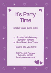 hearts and flowers invitations