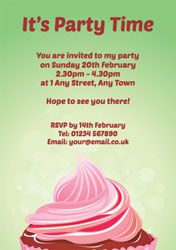 cupcake party invitations