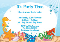 under the sea party invitations