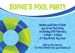 inflatable ring party invitations