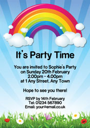 rainbow party invitations