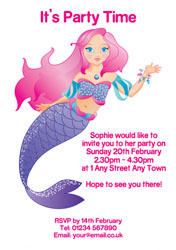 beautiful mermaid invitations