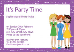 best friends party invitations