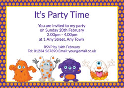 funny monsters party invitations